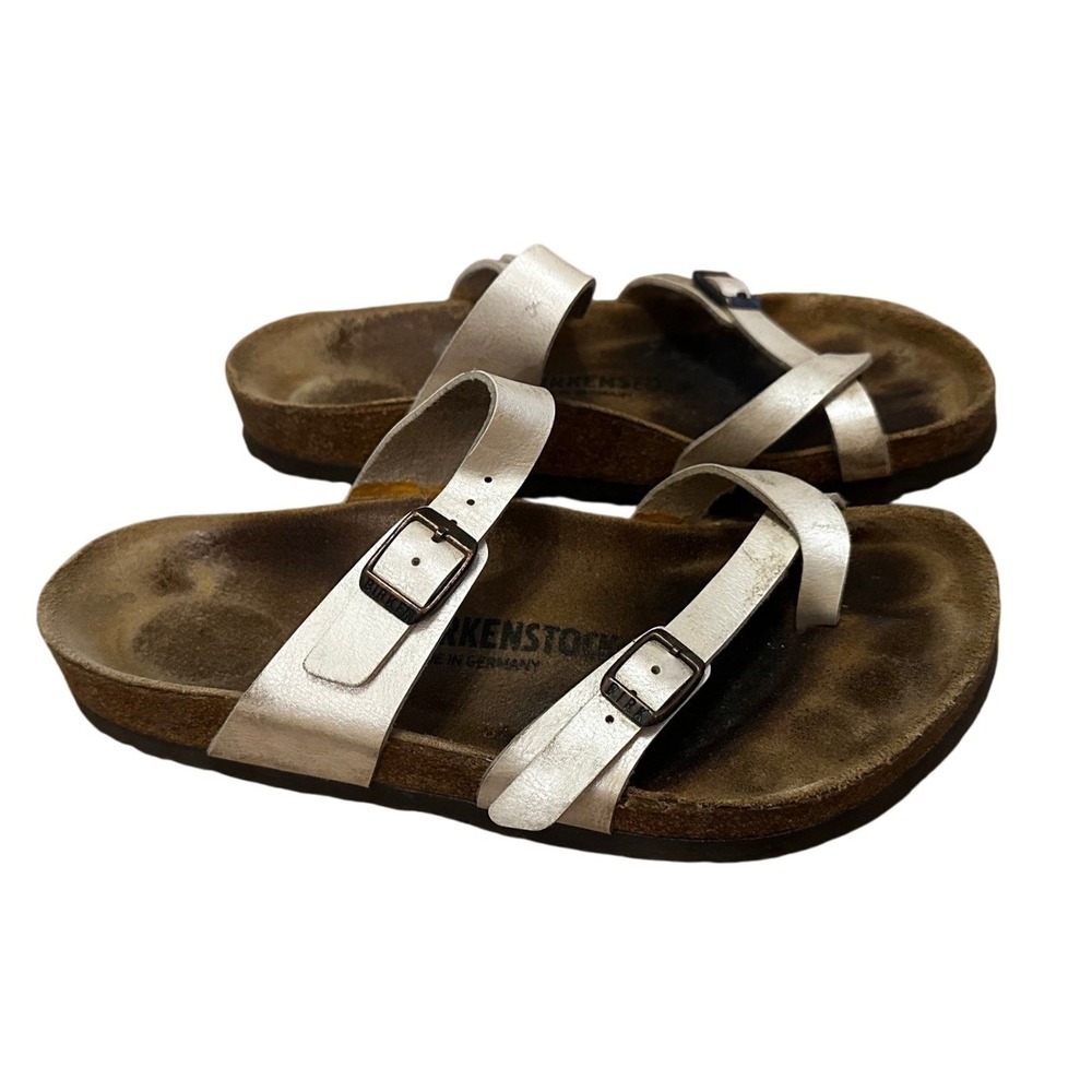 Birkenstock Silver Metallic Mayari Sandals Women'sโ EU 39